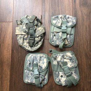 MOLLE II 1 QT Canteen Cover General Purpose Pouch ACU & Misc. Pouch LOT OF 4